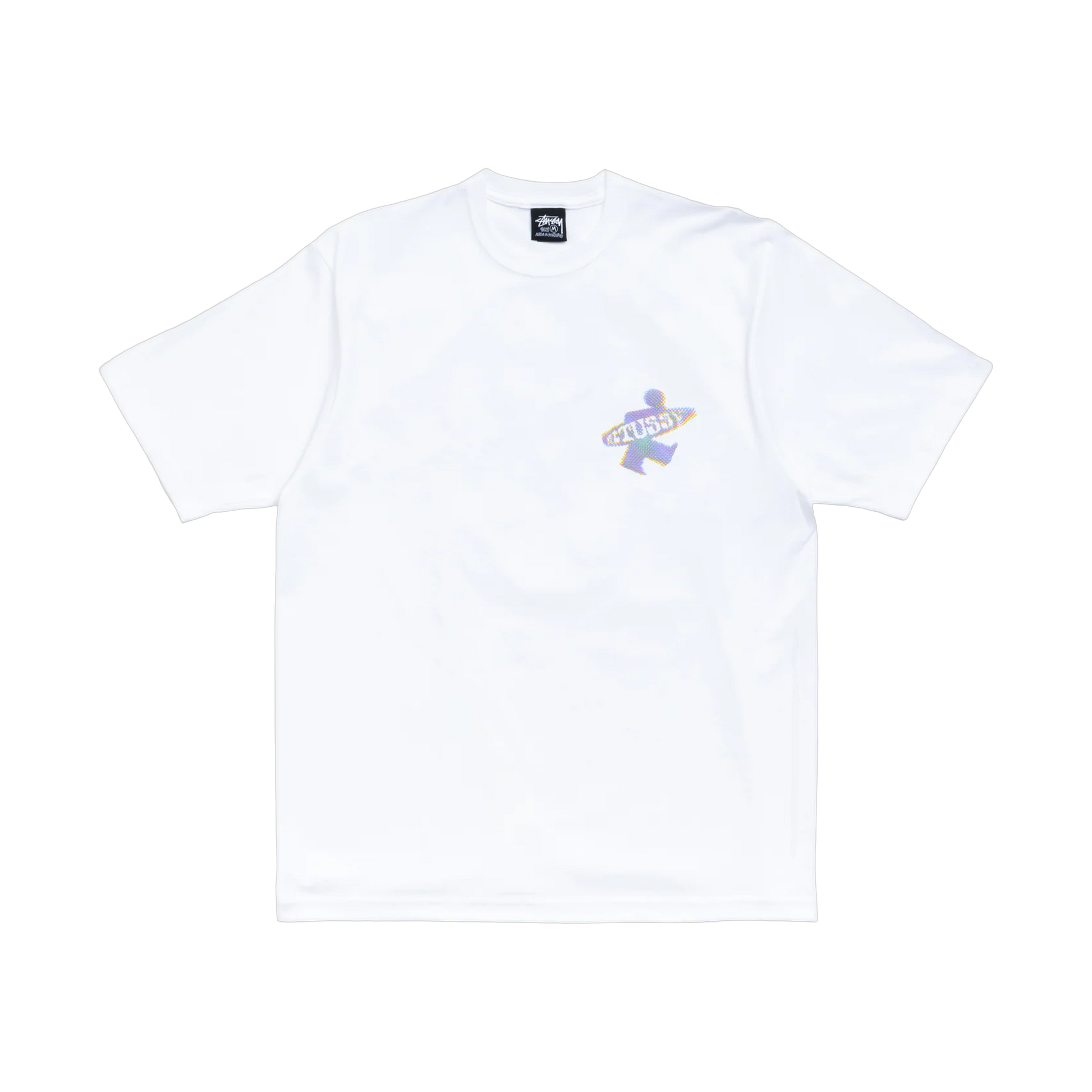 Stussy Dot Surf White Tee - white, pink | Saturday Concept