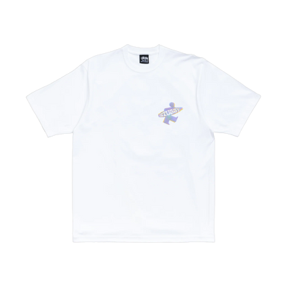 Stussy Dot Surf White Tee - white, pink | Saturday Concept