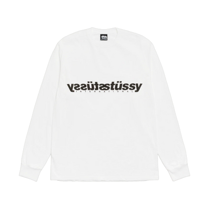 Stussy Mirror White Long Sleeve - white, black | Saturday Concept