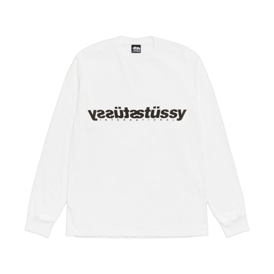 Stussy Mirror White Long Sleeve - white, black | Saturday Concept