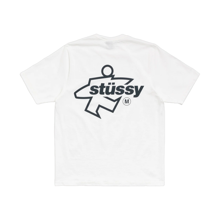 Stussy Surf Size White Tee - white, black | Saturday Concept