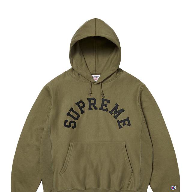 Supreme x Champion Hoodie Olive