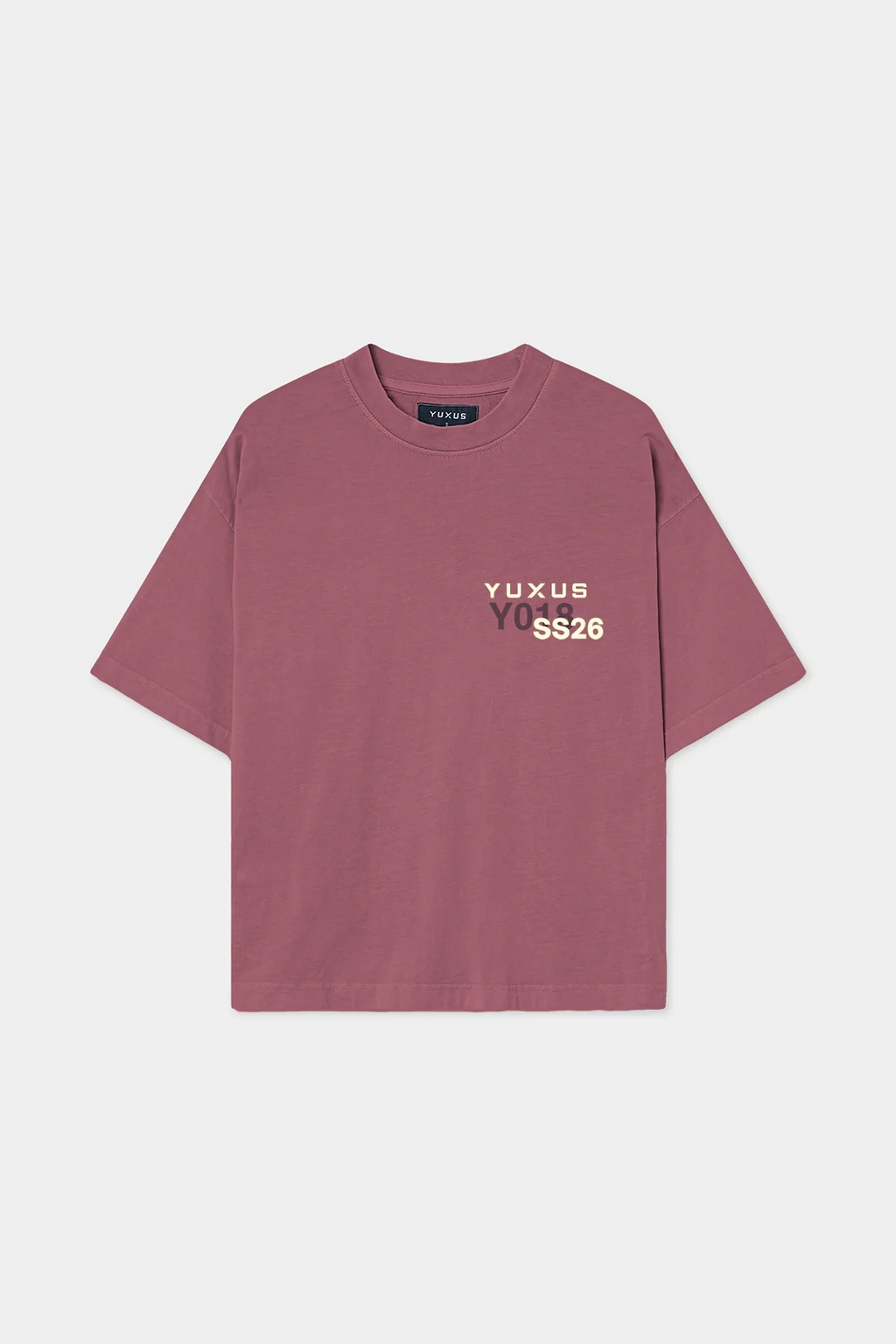 Yuxus Elya Rouge Tee - burgundy, cream | Saturday Concept
