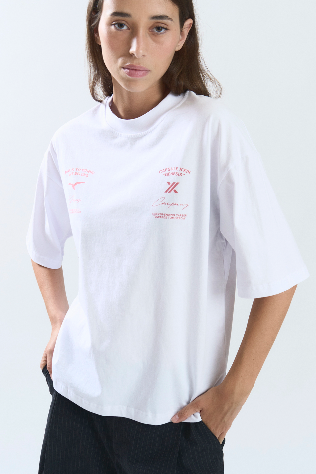 Yuxus Genesis Maple Tee - white, red | Saturday Concept