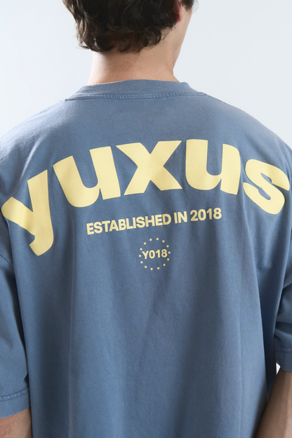 Yuxus Golden Sky Tee - blue, yellow | Saturday Concept