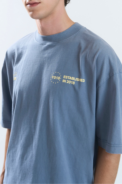 Yuxus Golden Sky Tee - blue, yellow | Saturday Concept