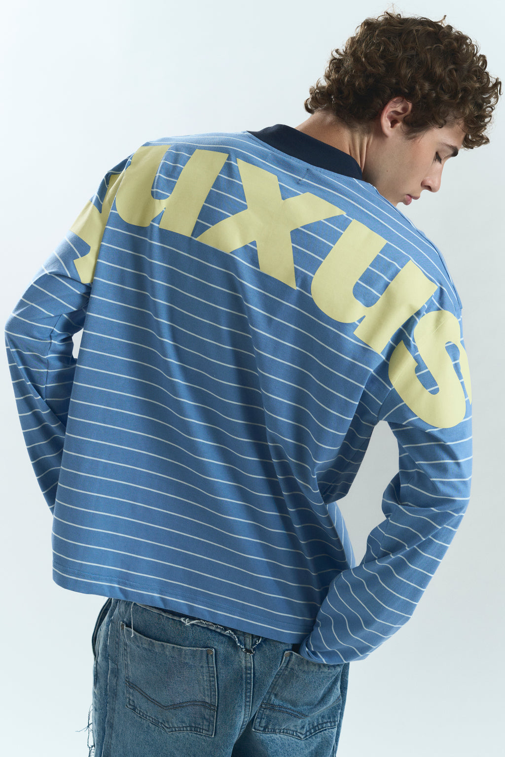 Yuxus Lowercase Shift Long Sleeve - blue | Saturday Concept