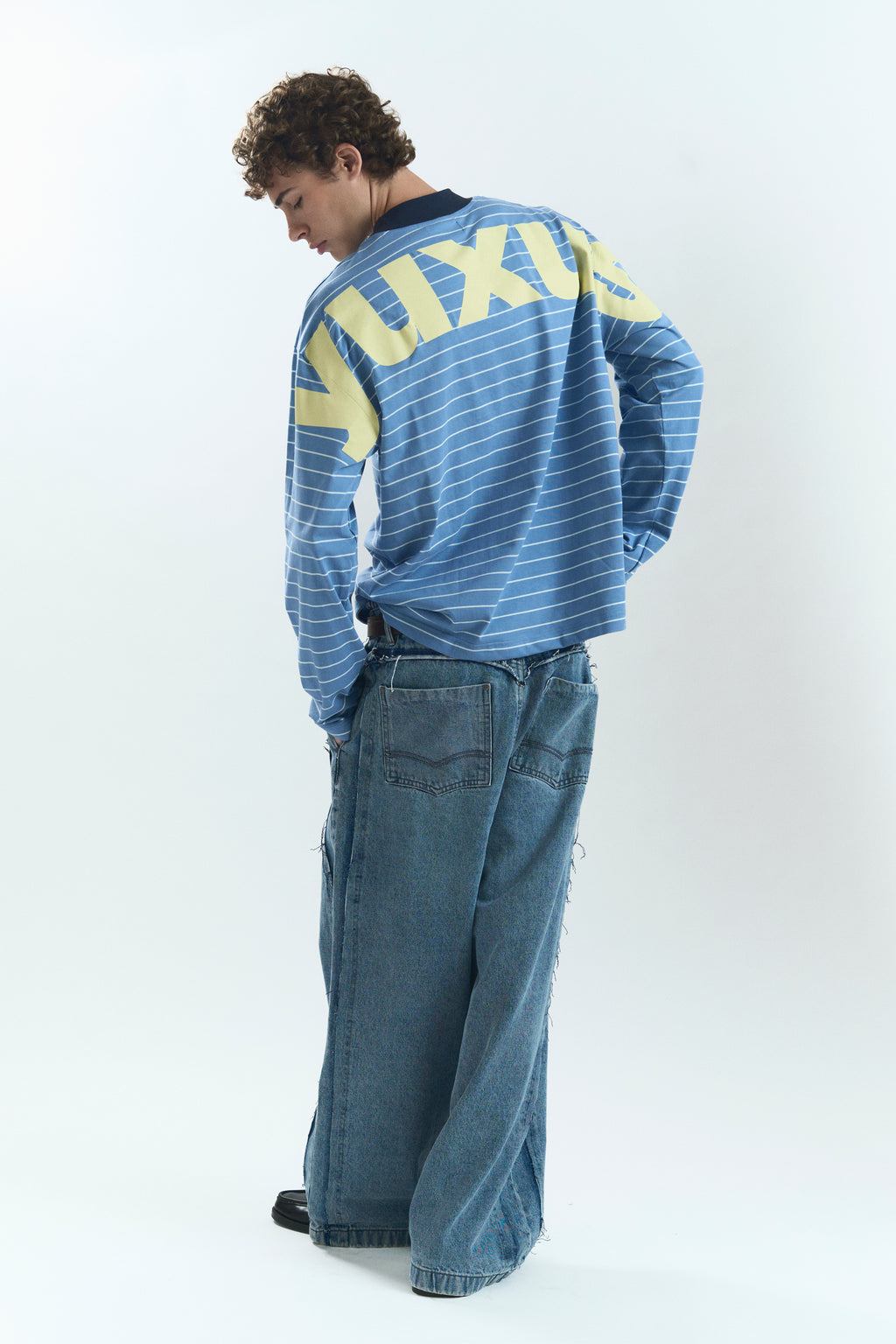 Yuxus Lowercase Shift Long Sleeve - blue | Saturday Concept