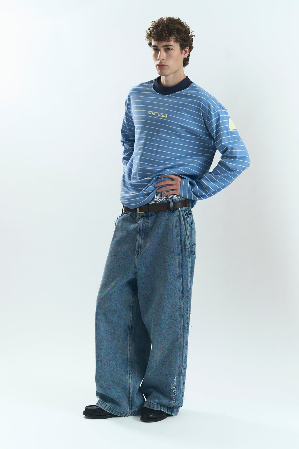 Yuxus Lowercase Shift Long Sleeve - blue | Saturday Concept