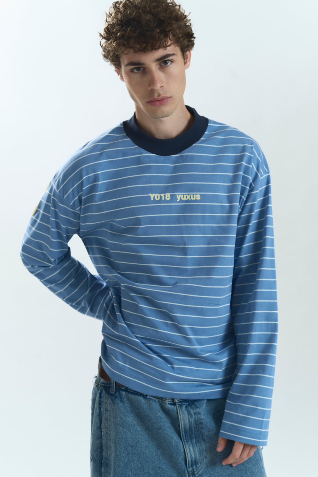 Yuxus Lowercase Shift Long Sleeve - blue | Saturday Concept