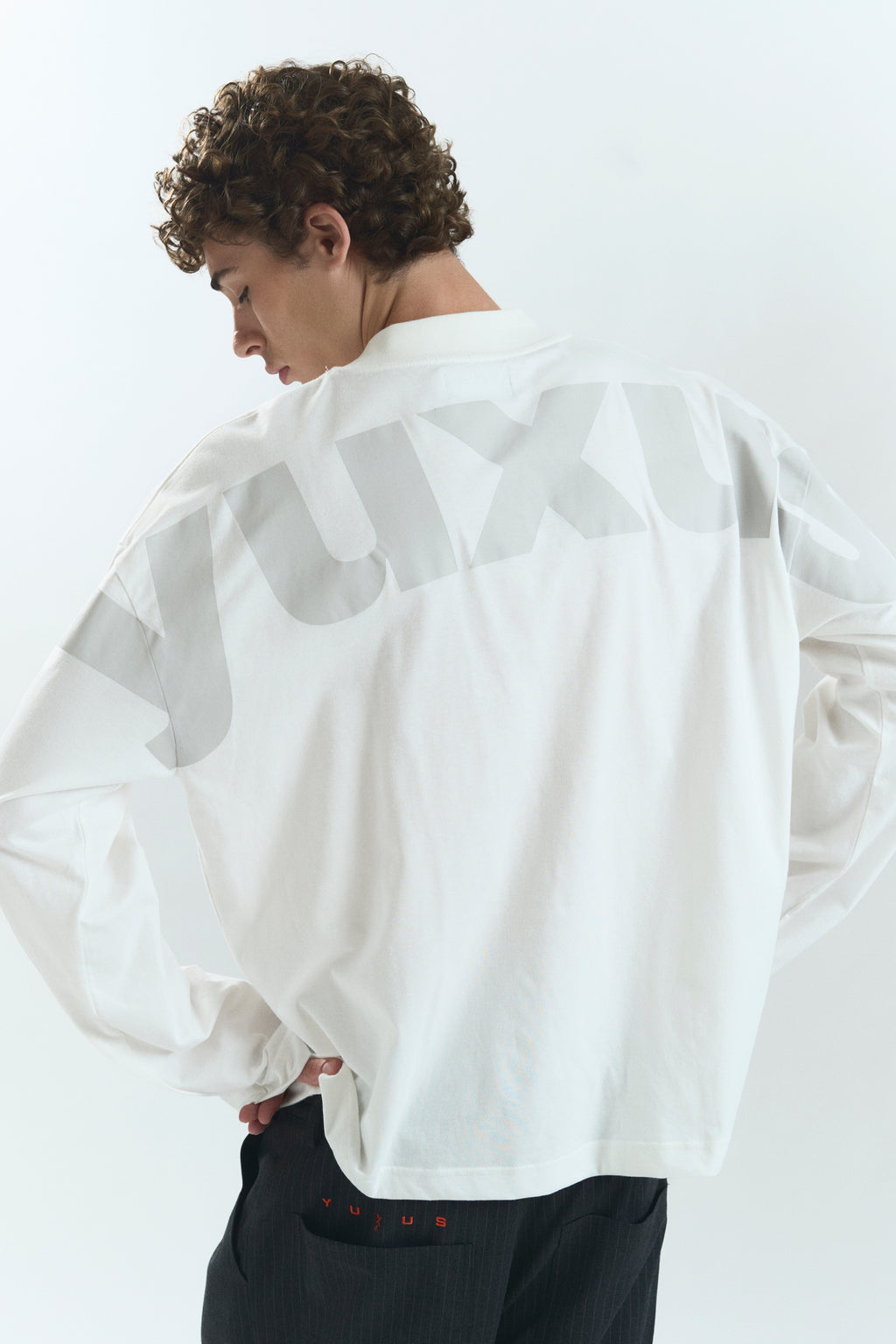 Yuxus Lowercase Surface Long Sleeve - white | Saturday Concept