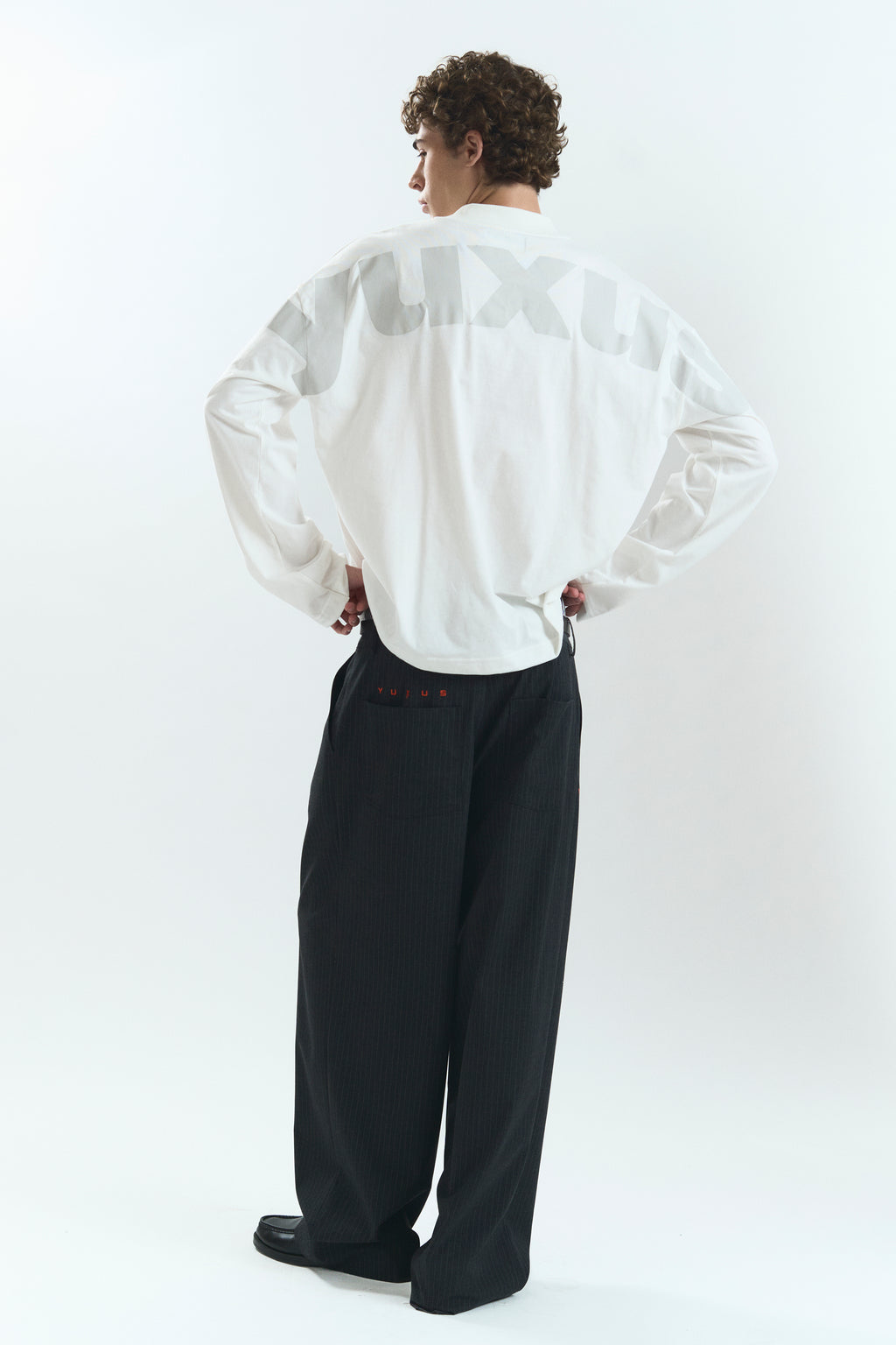 Yuxus Lowercase Surface Long Sleeve - white | Saturday Concept