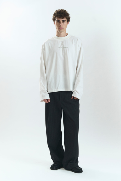 Yuxus Lowercase Surface Long Sleeve - white | Saturday Concept