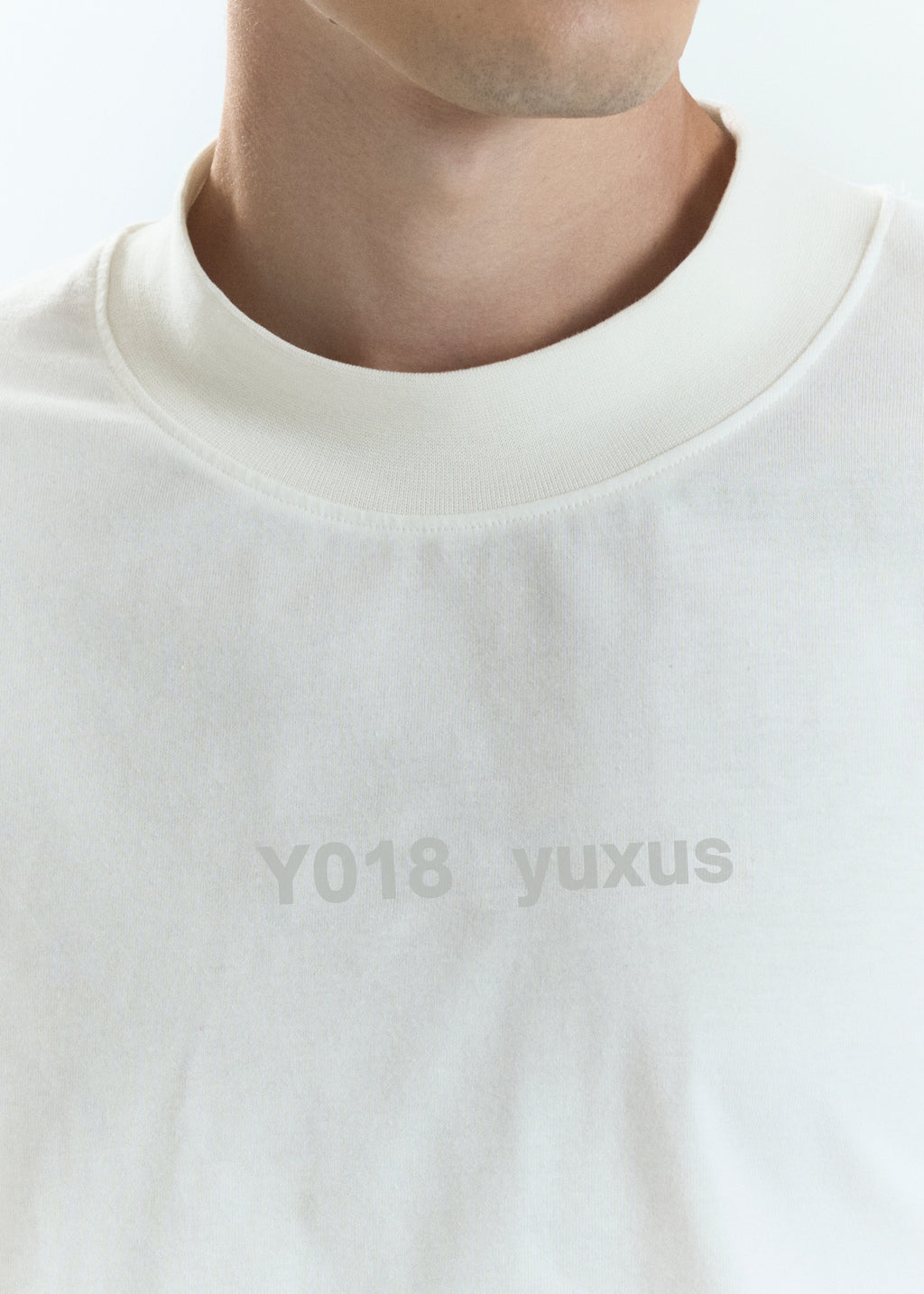 Yuxus Lowercase Surface Long Sleeve - white | Saturday Concept