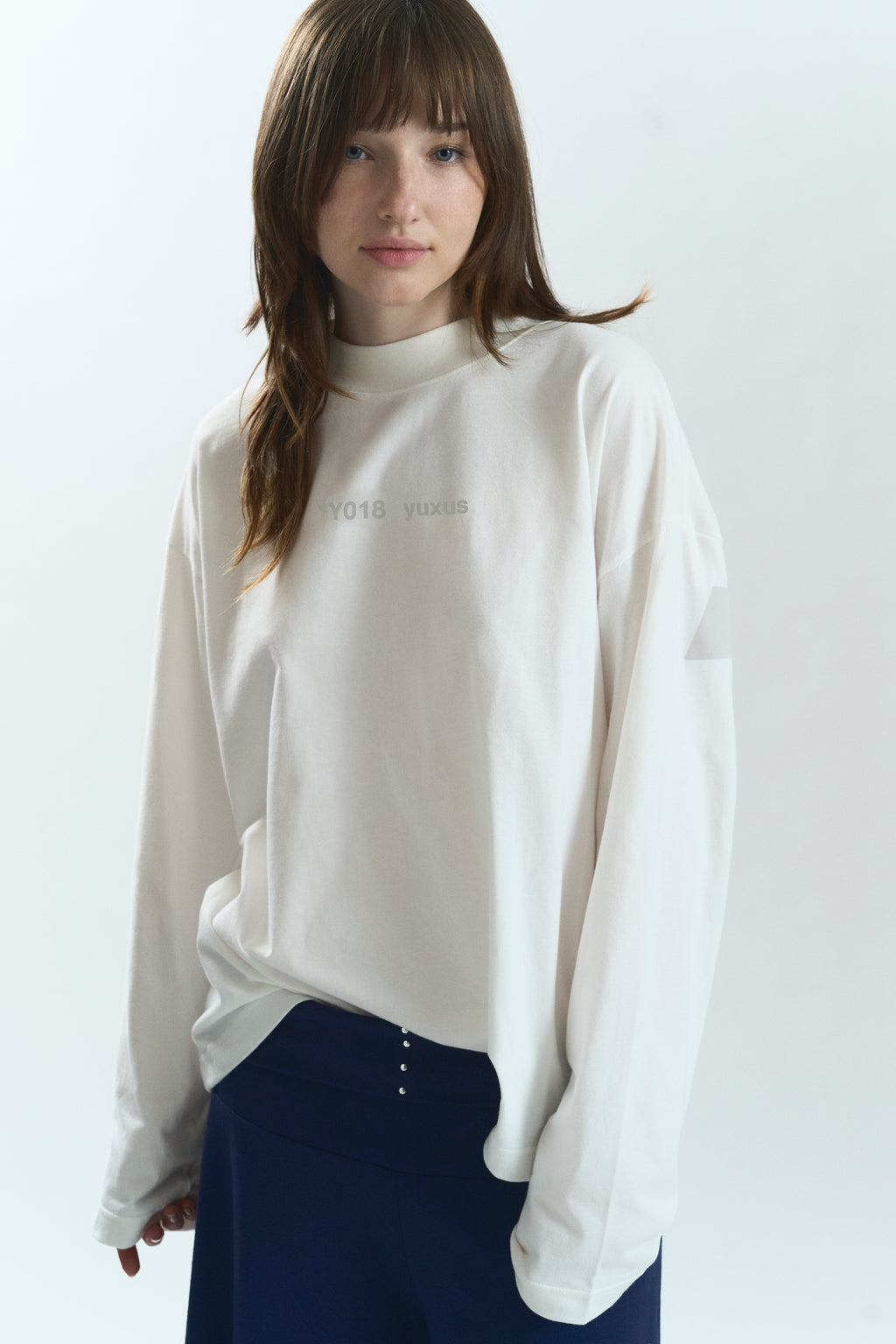 Yuxus Lowercase Surface Long Sleeve - white | Saturday Concept