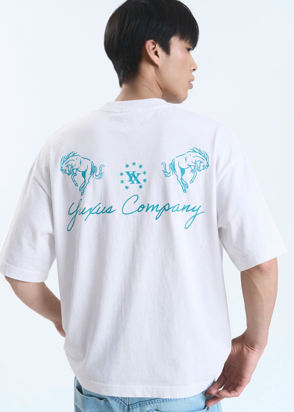 Yuxus Marvyn Tee - blue, white | Saturday Concept