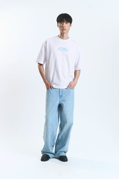 Yuxus Marvyn Tee - blue, white | Saturday Concept
