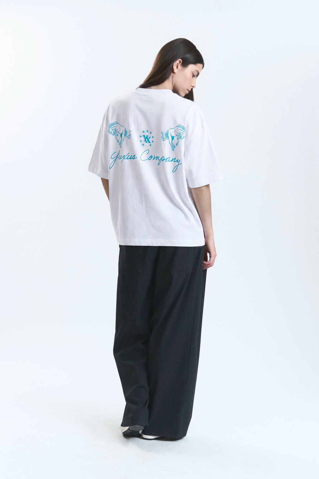 Yuxus Marvyn Tee - blue, white | Saturday Concept