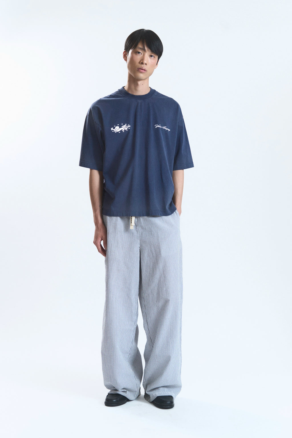 Yuxus Memories Kern Tee - navy, white | Saturday Concept