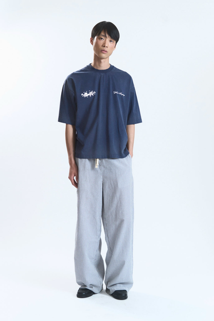 Yuxus Memories Kern Tee - navy, white | Saturday Concept