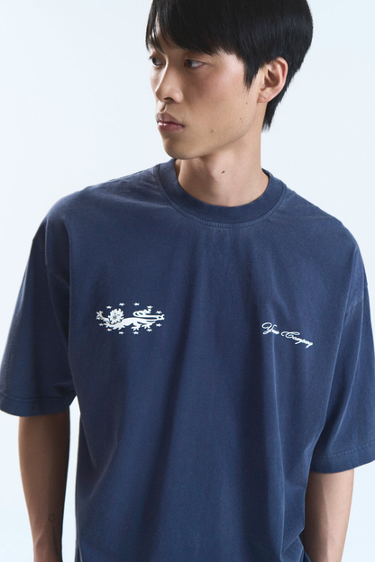 Yuxus Memories Kern Tee - navy, white | Saturday Concept
