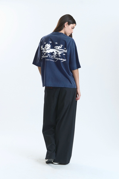 Yuxus Memories Kern Tee - navy, white | Saturday Concept