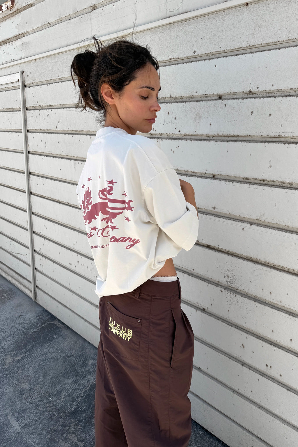 Yuxus Memories Vail Tee - cream, red | Saturday Concept