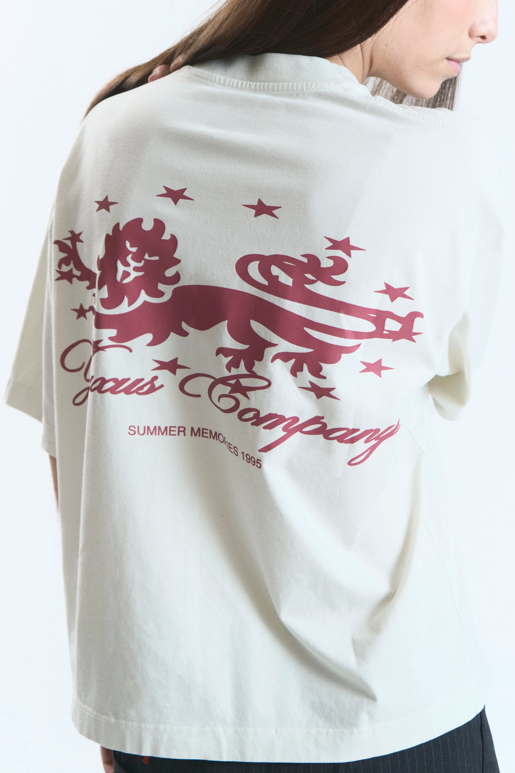 Yuxus Memories Vail Tee - cream, red | Saturday Concept