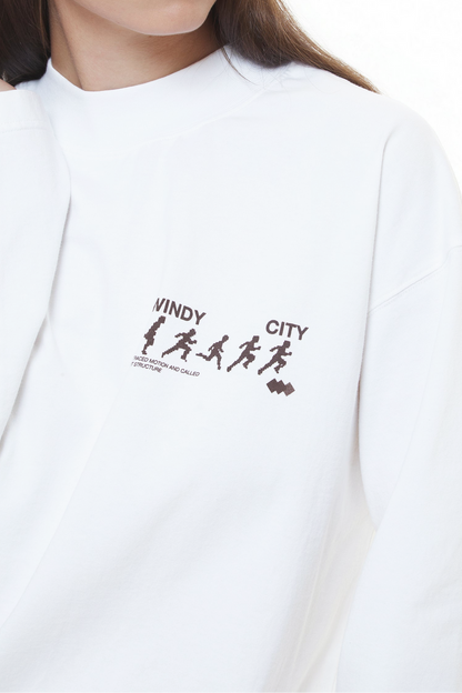 Yuxus Windy Sugar Long Sleeve - white, brown | Saturday Concept
