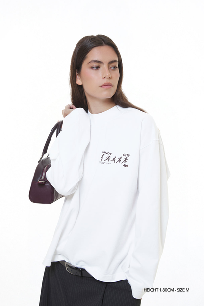 Yuxus Windy Sugar Long Sleeve - white, brown | Saturday Concept