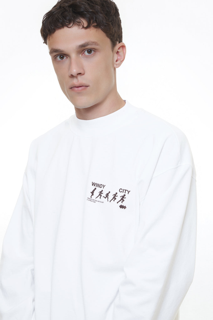 Yuxus Windy Sugar Long Sleeve - white, brown | Saturday Concept